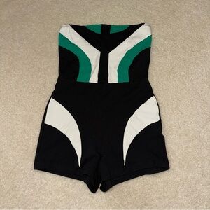 ✨Fashion Nova Black Strapless Romper in a Size S